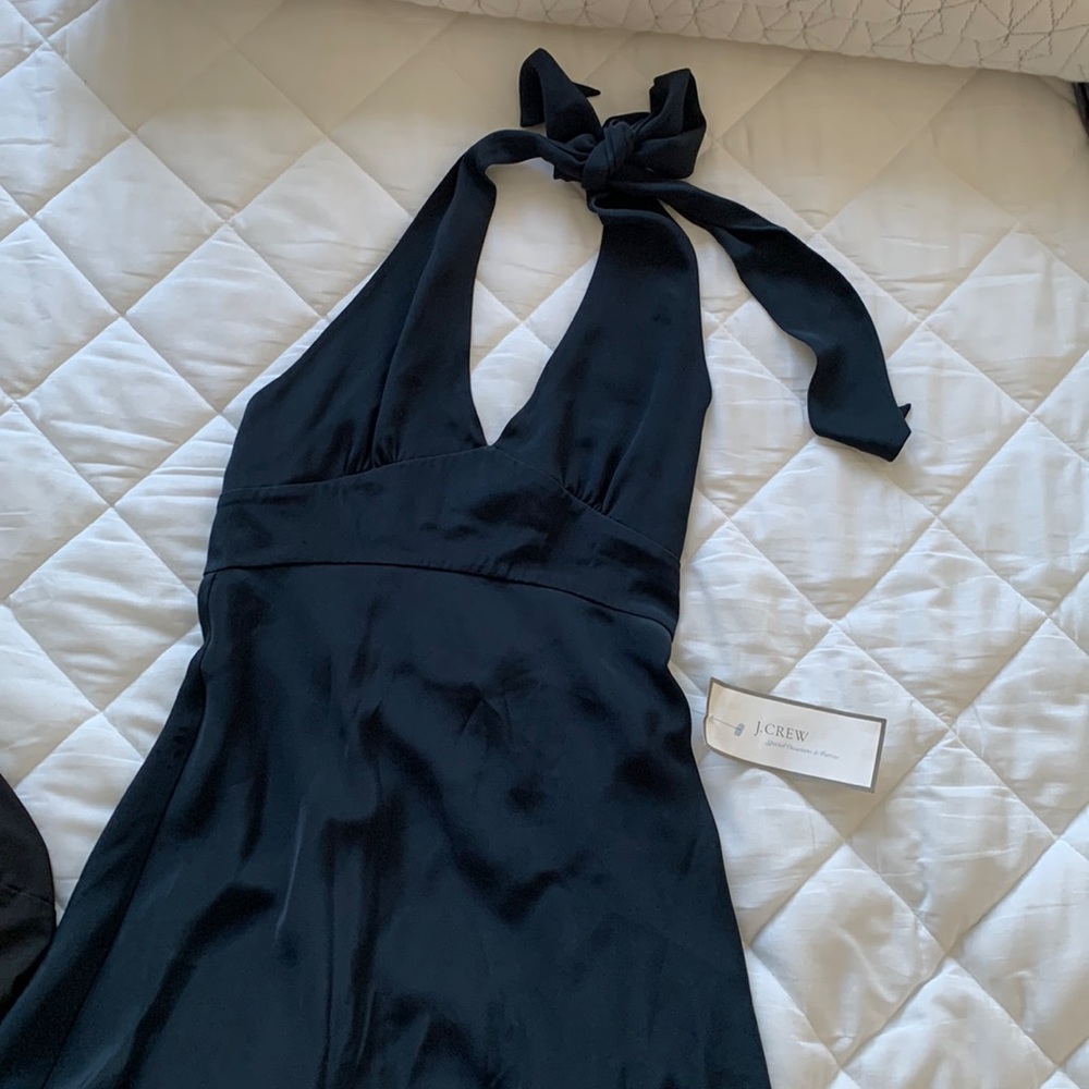 Jcrew special occasions 100% silk navy gown